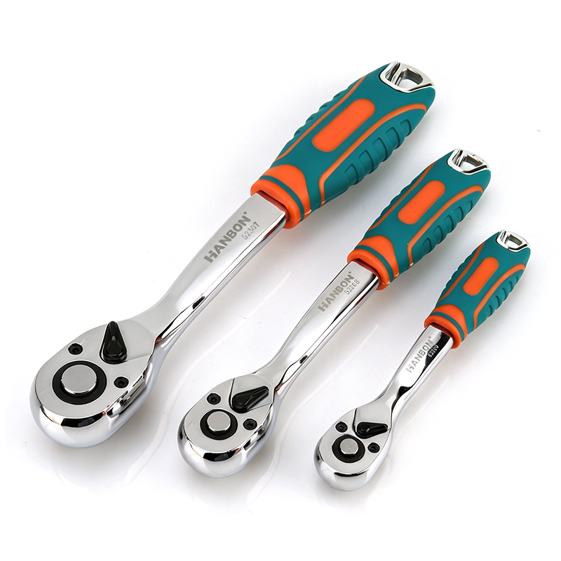 72-Tooth Two-tone Handle Ratchet Wrench
