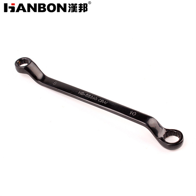 HANBON Offset Double Ring Box Spanner, CR-V Steel for Auto Repair