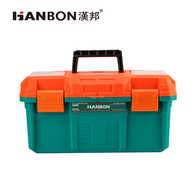 Portable Heavy Duty Tool Box with Removable Compartment Tray