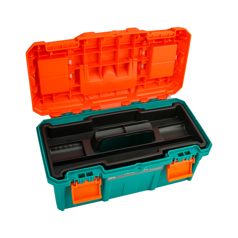 Portable Heavy Duty Tool Box with Removable Compartment Tray