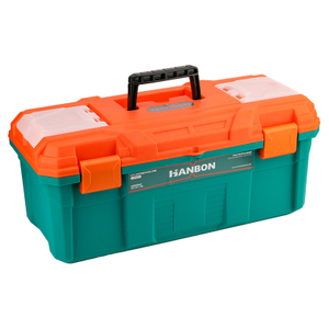 HANBON Plastic Tool Box With Removable Tray | Tool Storage Organizer