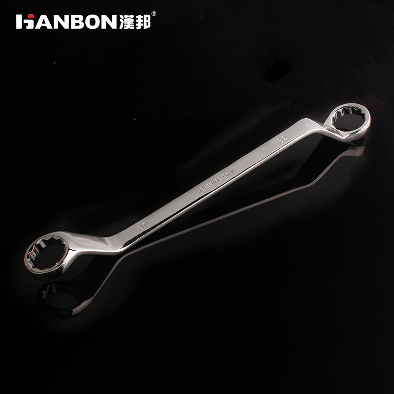 HANBON Offset Double Ring Box Spanner, CR-V Steel for Auto Repair