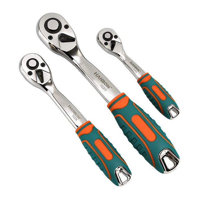 72-Tooth Two-tone Handle Ratchet Wrench